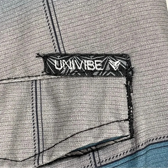 Univibe AMPHIBIOUS Walking Short  Boardshort WATER Swimming Blue L sz 14 - Picture 4 of 10